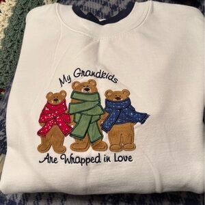 Grandma White Bear Graphic Sweatshirt